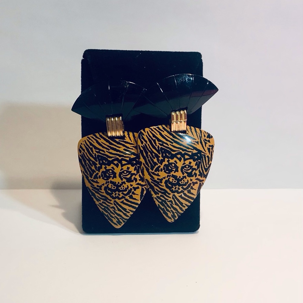 Gorgeous Animal Print Vintage Multicolor Earrings